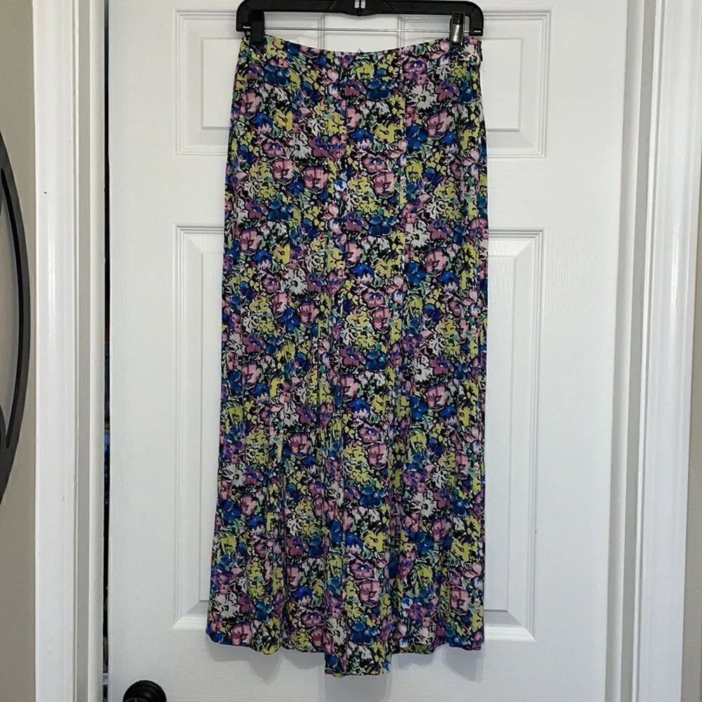 Zara Multicolored Floral Culotte Pants, NWT
